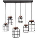 Pendelleuchte Inga 13 Braun, 52W, 130 x 110 cm, Holz Pendellampe