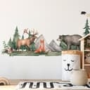 Fototapet för barnrum ForestAnimals vitgrön - non-woven Fototapet Designwalls 2 - 2,55 x 3,5 m