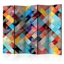 Paravent Raumteiler - Buntes Patchwork, 3-teilig