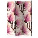Paravent Raumteiler - Magnolien in Blüte, 3-teilig