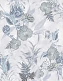 Fototapet blommor, blad blommig natur, modern i grått
