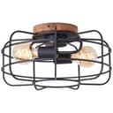 Deckenleuchte Inga 8 Braun, 40W, 20 x 40 cm, Holz Deckenleuchte