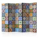 Paravent Raumteiler -  Buntes Mosaik , 5-teilig - 225x172 cm
