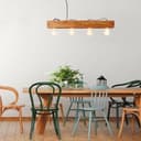 Pendelleuchte Daniel 3 Braun, 42W, 150 x 75 cm, Holz Pendelleuchte
