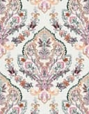 Fototapet med motiv boho ornament i pastell med blommig medaljong 3,4 x 2,65 m