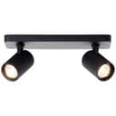 Spotbalken Leonardo 1 Schwarz, 105W, 12,1 x 31 cm, Metall Spotleuchte