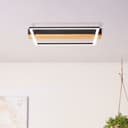 Deckenleuchte Layla 2 Braun, 24W, 4,6 x 40 cm, Holz Lampe