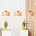 Pendelleuchte Michael 5 Beige, 52W, 120 x 110 cm, Holz Pendelleuchte