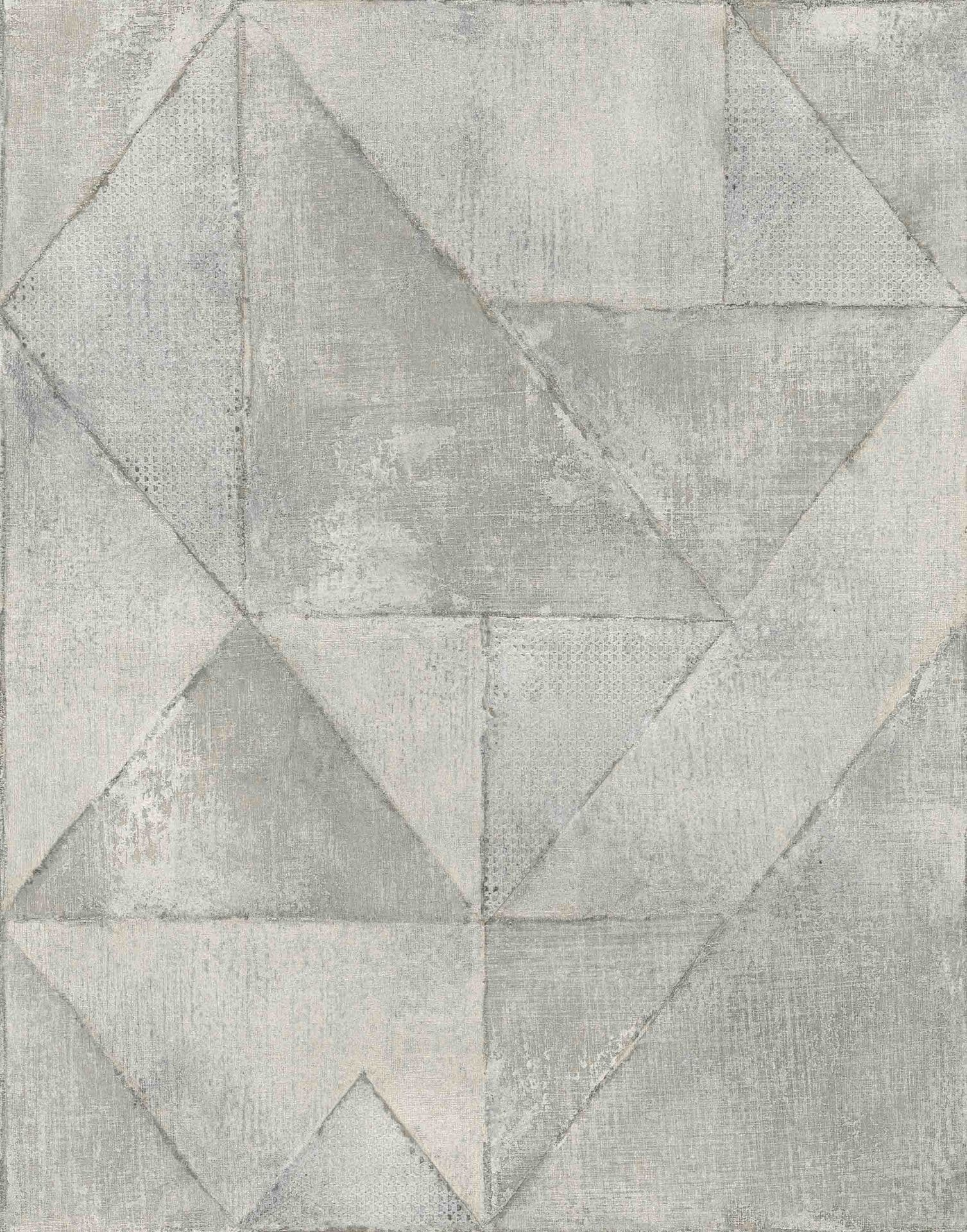 Fototapet med geometriska ytor och betonglook i ljusgrått 2,7 x 2,12 m