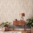 Non-woven tapet svensk stil beige - grafisk skandinavisk tapet för vardagsrum, sovrum