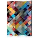 Paravent Raumteiler - Buntes Patchwork, 3-teilig