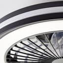 Deckenleuchte Malea Schwarz, 40W, 13,7 x 46,6 cm, Kunststoff Deckenventilator mit led-licht