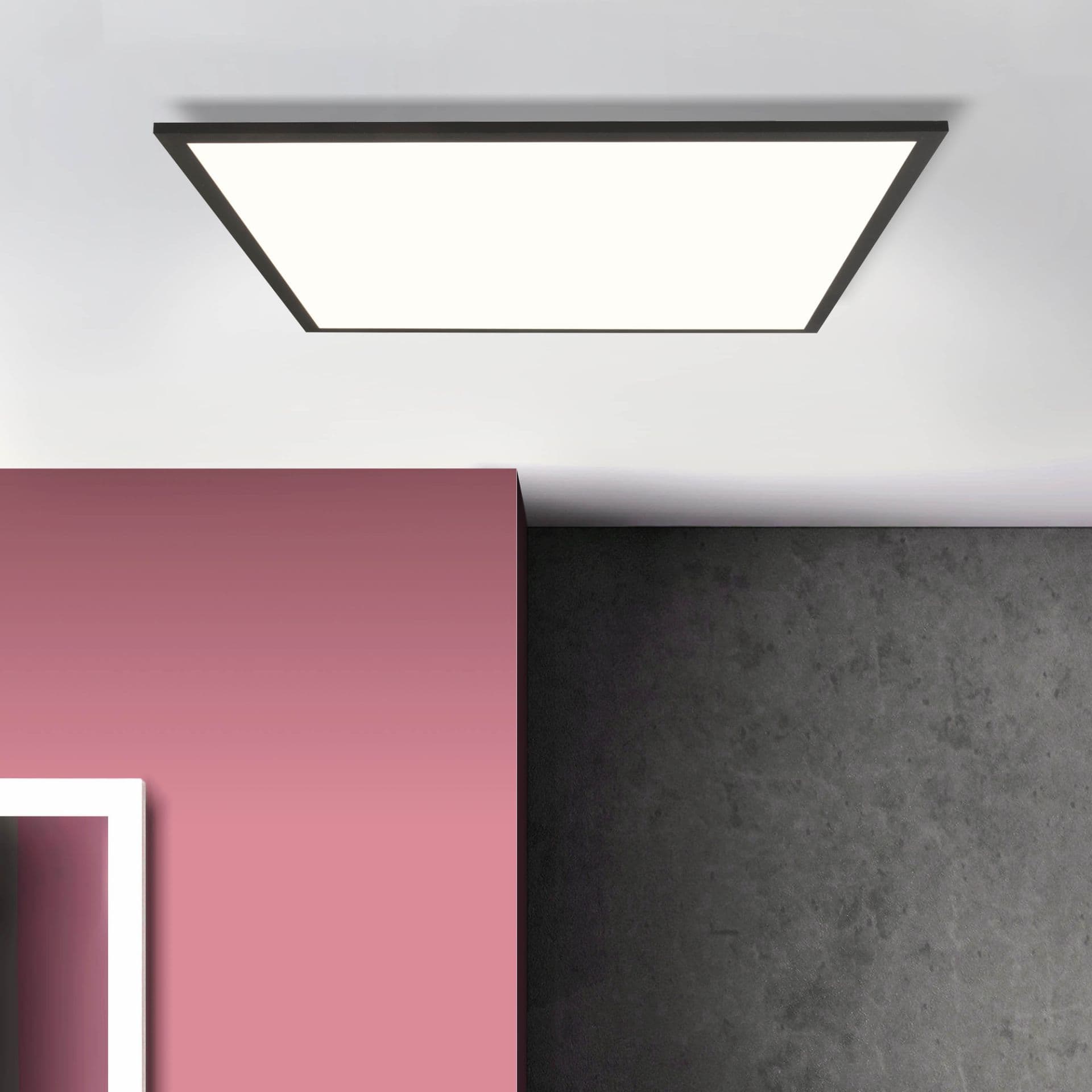 Deckenleuchte Constantin 9 Schwarz, 40W, 5 x 59,5 cm, Kunststoff Led panel