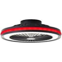Deckenleuchte Malea Schwarz, 40W, 13,7 x 46,6 cm, Kunststoff Deckenventilator mit led-licht