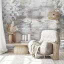 Fototapet med motiv abstrakt textur med ornamentalt prov i grå beige 2,7 x 2,12 m