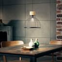 Pendelleuchte Annelie 6 Braun, 52W, 135 x 47 cm, Holz Pendellampe