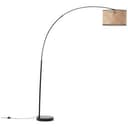 Bogenstandleuchte Toni 7 Beige, 42W, 200 x 160 cm, Rattan Innenleuchte