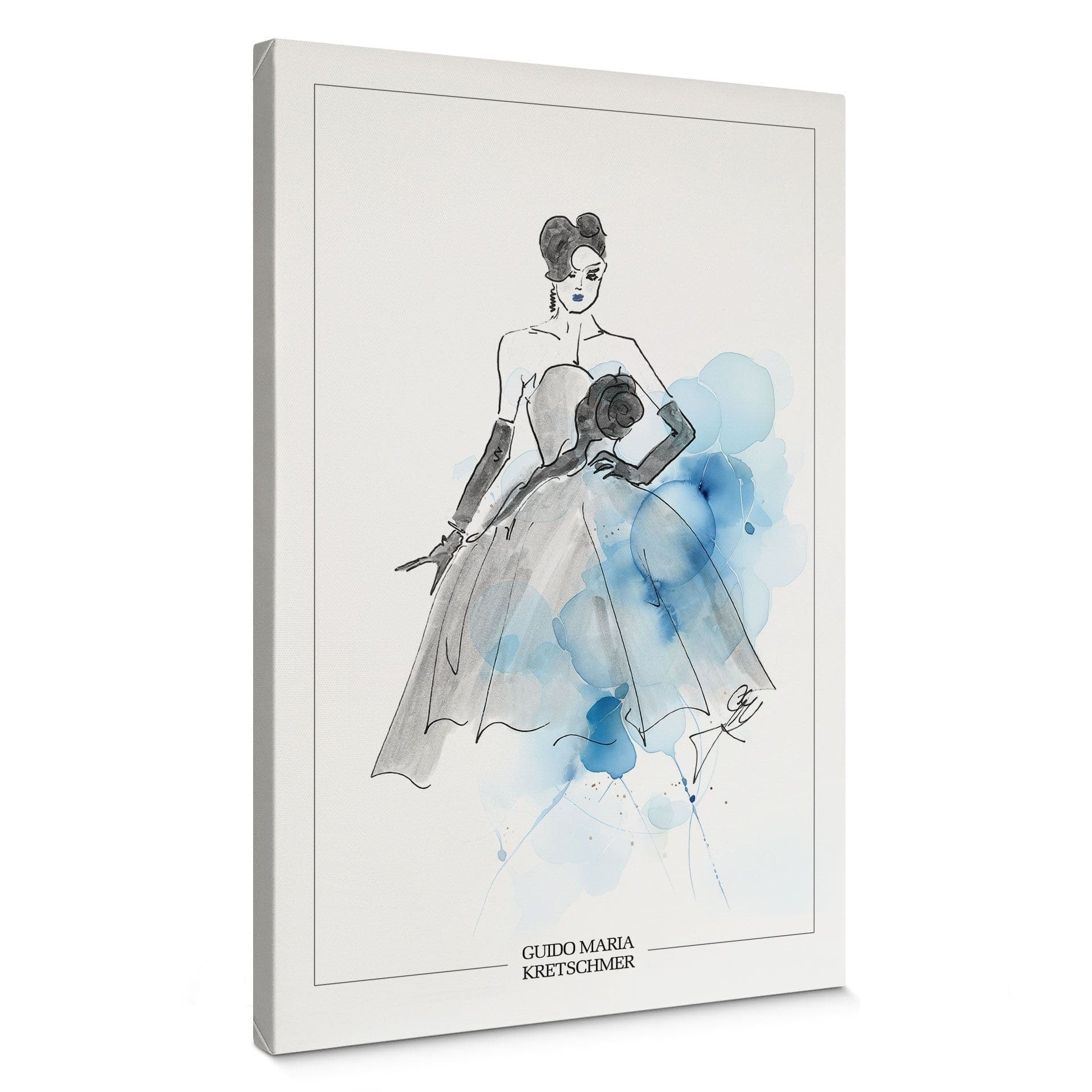 Canvastavla Audrey i blått - Guido Maria Kretschmers kollektion - 40x60 cm