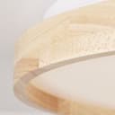 Deckenleuchte Alea 1 Beige, 26W, 6,5 x 39,5 cm, Holz Deckenlampe