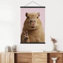Peace Capybara Textil poster