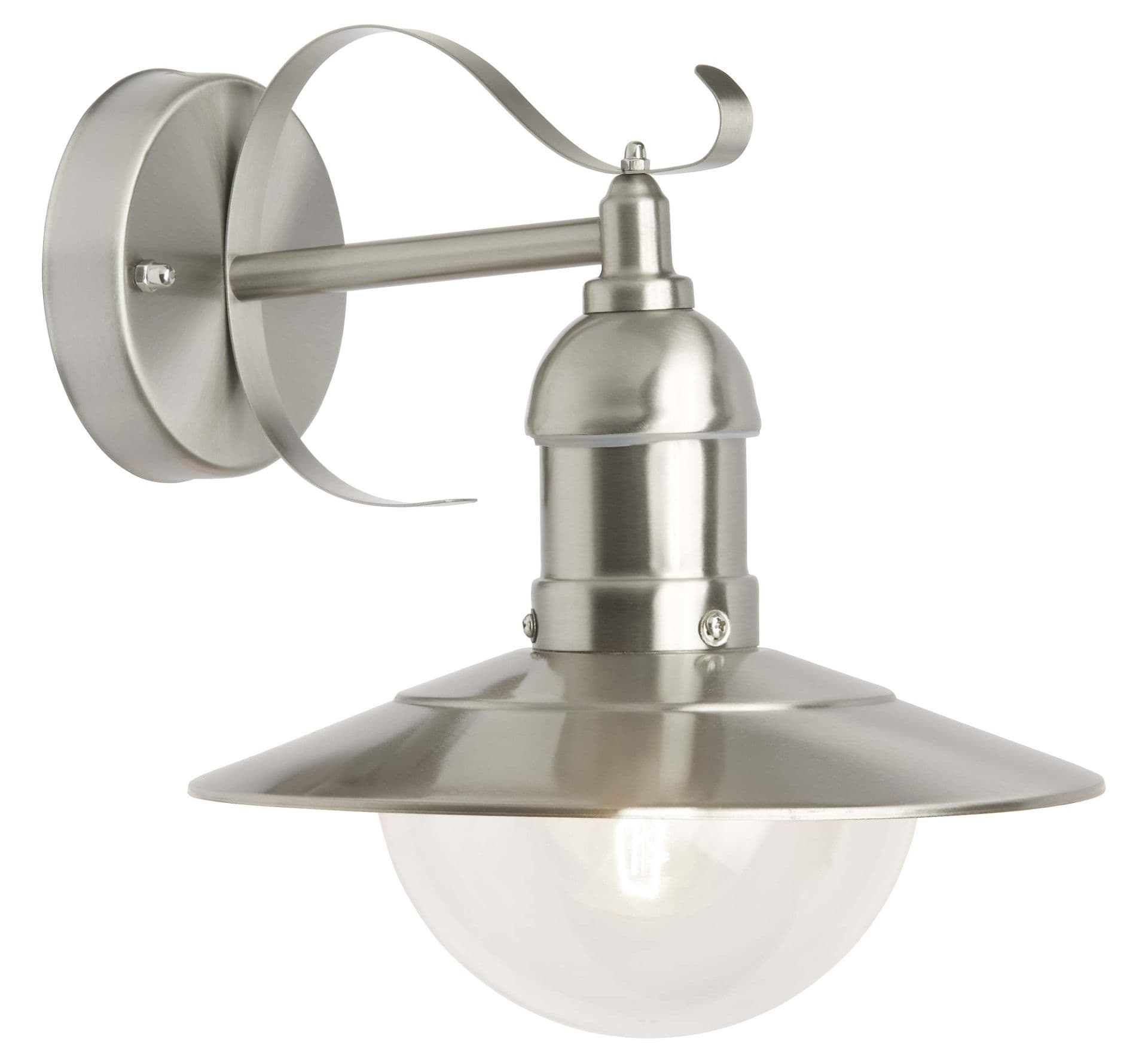 Außenwandleuchte Andreas Metallic, 60W, 27 x 24 cm, Kunststoff Außenbeleuchtung