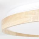 Deckenleuchte Alea 2 Beige, 32W, 7,5 x 49,5 cm, Holz Deckenlampe