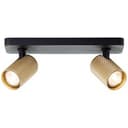 Spotbalken Leonardo 2 Gold, 105W, 12,1 x 31 cm, Metall Spotleuchte