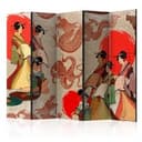 Paravent Raumteiler - Wanderungen in Kyoto: Geisha, 3-teilig