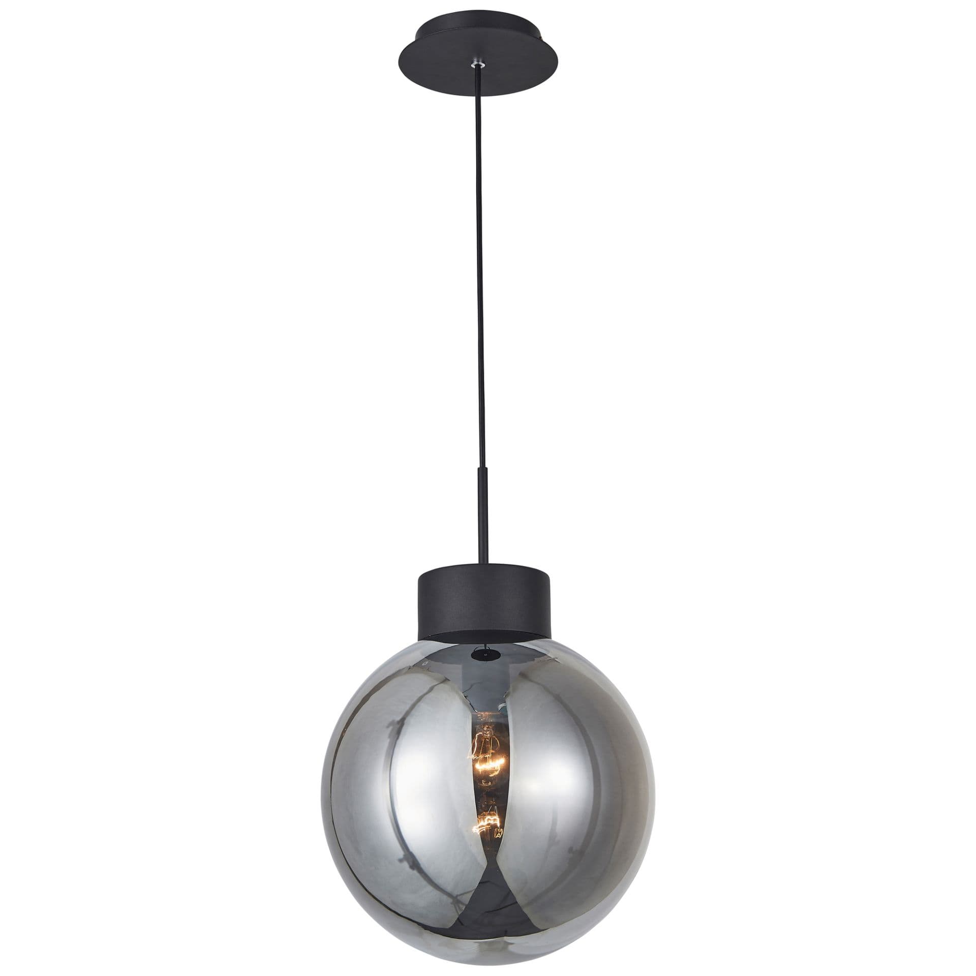 Pendelleuchte Anna 2 Grau, 60W, 120 x 30 cm, Glas Pendellampe