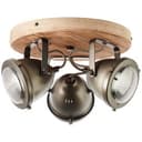 Spotrondell Dilara 4 Braun, 5W, 17,5 x 28 cm, Holz Strahler