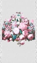Fototapet med blommigt motiv Floral Classic, Romantic matt i grått 2,70 x 1,59m