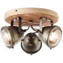 Spotrondell Dilara 4 Braun, 5W, 17,5 x 28 cm, Holz Strahler