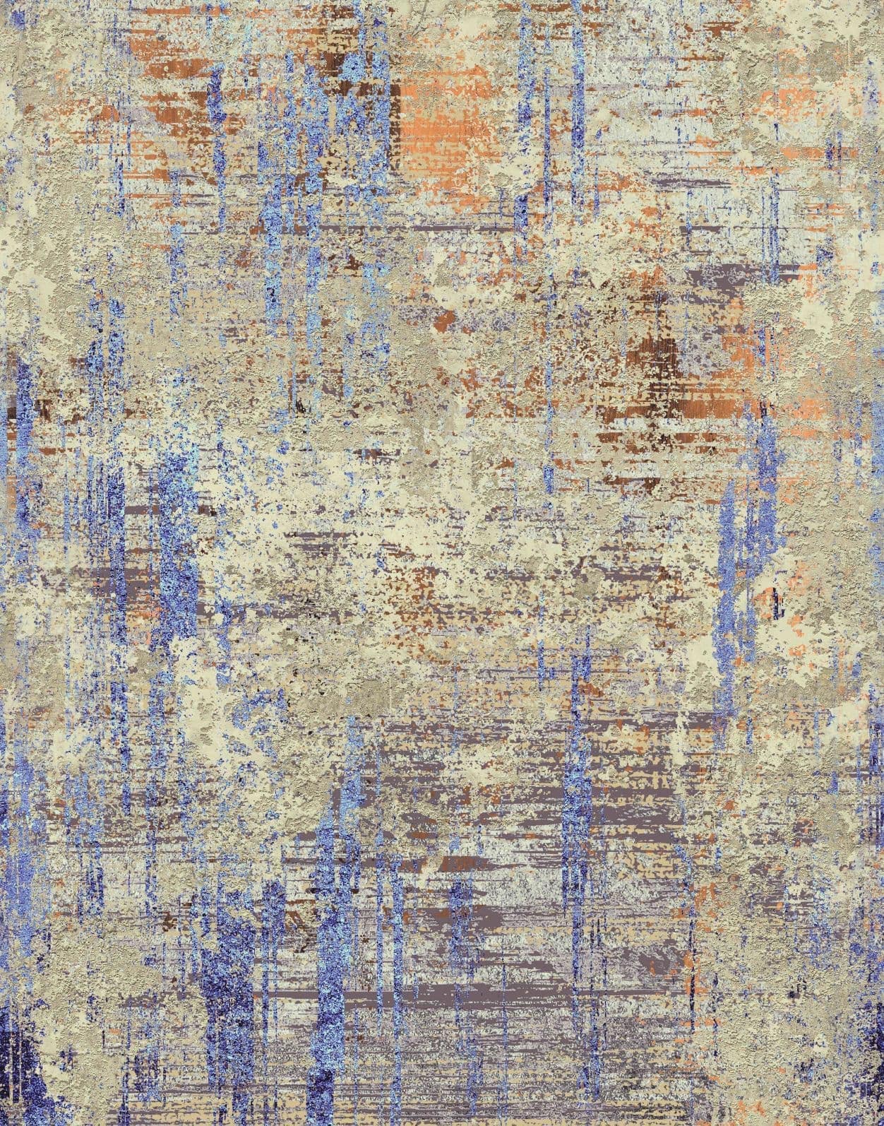 Fototapet Abstrakt väggtextur i beige med rost och lila i Used 2,7 x 2,12 m