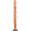 Stehleuchte Daniel 4 Braun, 42W, 125,5 x 20 cm, Holz Stehlampe