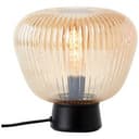 Tischleuchte Junis 3 Braun, 40W, 24,5 x 25 cm, Glas Glaslampenschirm