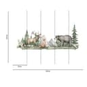 Fototapet för barnrum ForestAnimals vitgrön - non-woven Fototapet Designwalls 2 - 2,55 x 3,5 m