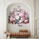 Fototapet med blommigt motiv Floral Classic, Romantic matt i grått 2,70 x 1,59m