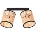 Spotbalken Toni 1 Beige, 42W, 21 x 31 cm, Rattan Innenleuchte