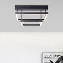 Deckenleuchte Mats 2 Schwarz, 34W, 19 x 32 cm, Kunststoff Deckenlampe