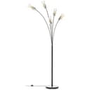 Stehleuchte Hilla 2 Grau, 25W, 200 x 73 cm, Metall Bogenlampe
