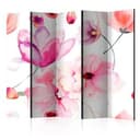 Paravent Raumteiler - Blumensinfonie in Rosa, 3-teilig