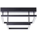 Deckenleuchte Mats 2 Schwarz, 34W, 19 x 32 cm, Kunststoff Deckenlampe