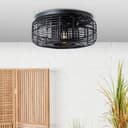 Deckenleuchte Elma 4 Braun, 40W, 19,5 x 45 cm, Bambus Innenleuchte