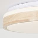 Deckenleuchte Cleo Beige, 24W, 9 x 39 cm, Holz Lampe