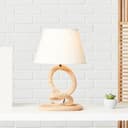 Tischleuchte Milan 1 Braun, 40W, 40 x 25 cm, Textil Innenleuchte