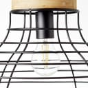 Pendelleuchte Annelie 6 Braun, 52W, 135 x 47 cm, Holz Pendellampe