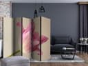 Paravent Raumteiler -  Rosa Orchidee , 5-teilig - 225x172 cm