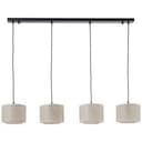 Pendelleuchte Madita 3 Braun, 42W, 113,5 x 125 cm, Textil Pendellampe