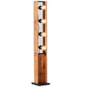 Stehleuchte Daniel 4 Braun, 42W, 125,5 x 20 cm, Holz Stehlampe