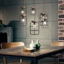 Pendelleuchte Inga 13 Braun, 52W, 130 x 110 cm, Holz Pendellampe